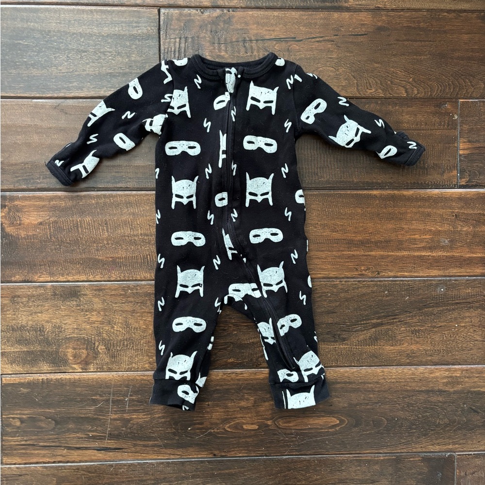 Modern Burlap Batman Pajamas or Onsie